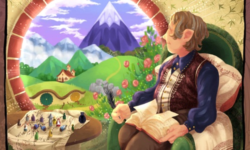 2025 júliusi Lassi boritókép: Bilbó néz ki a hegyre